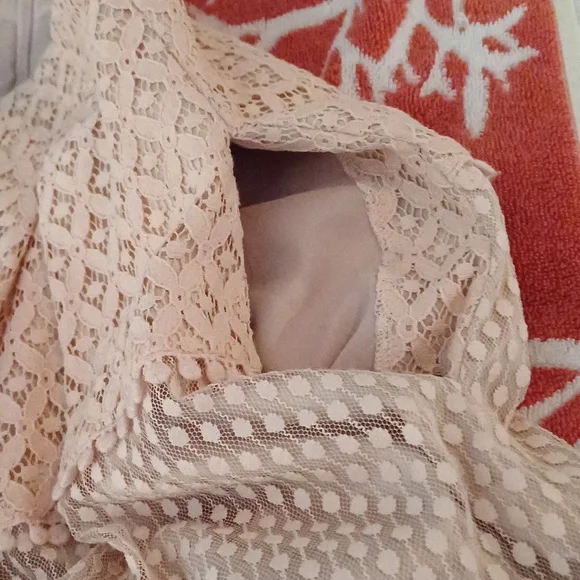 🔥🔥Eliza J blush Easter teared pleated lace skirt pockets 2 - Picture 13 of 16